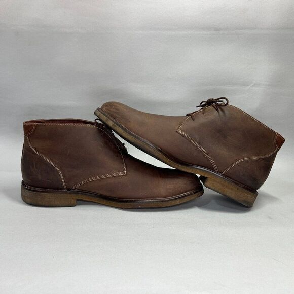 Johnston & Murphy Copeland Chukka Boots Men\'s‎ Size 15 Brown Leather Shoes